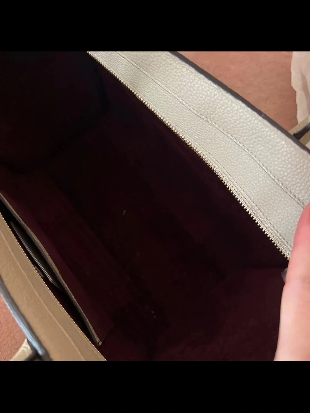 Mulberry Beige Leather Satchel with Removable Strap
